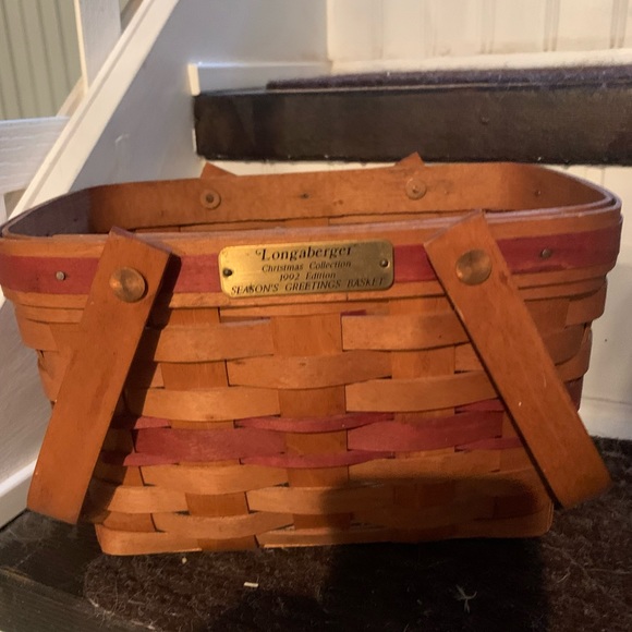 Longaberger Christmas Collection 1992 Edition Season's Greetings Basket EUC - Picture 4 of 4